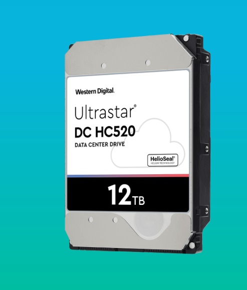  <b>3.5" SAS Enterprise Drive: </b>12TB Ultrastar HC520 SE P3, SAS 12Gb/s, 256 MB Cache, 7200RPM  